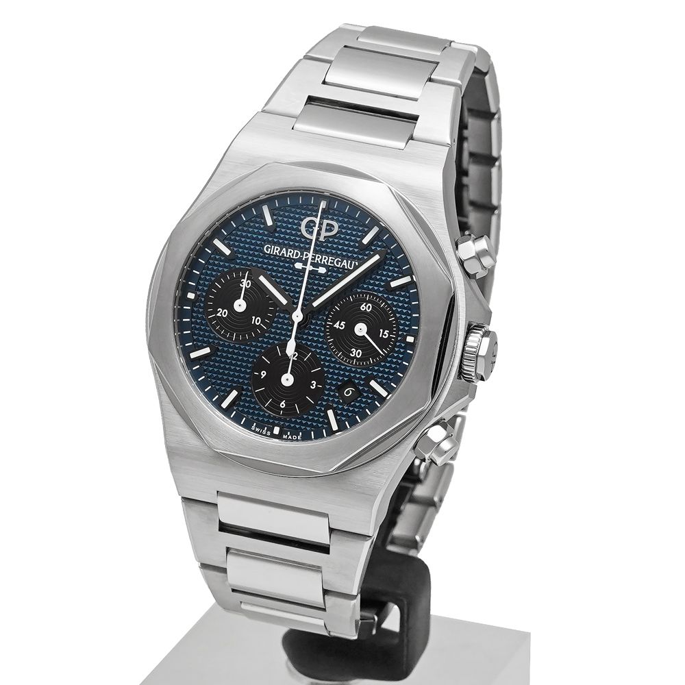 GIRARD-PERREGAUX ロレアート クロノグラフ 藍色 日本100本限定モデル Ref.81020-21-3311-1GM 中古品 メンズ 腕時計