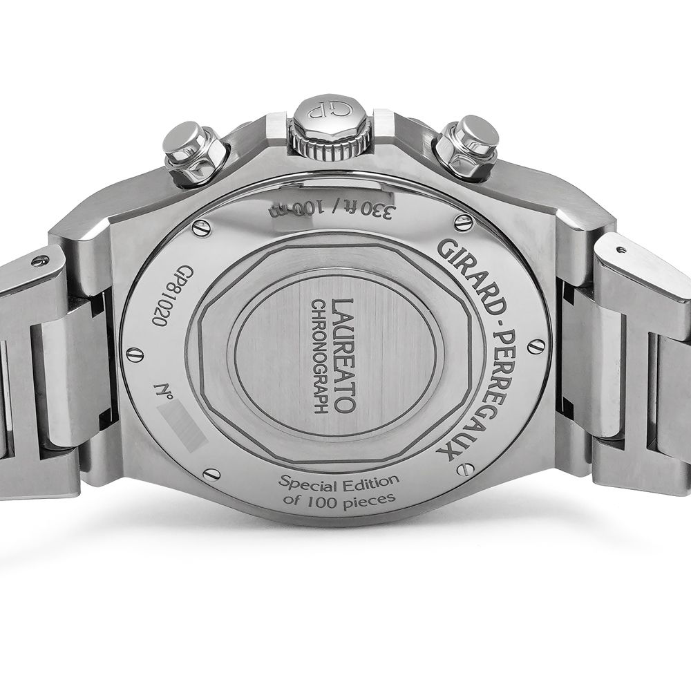 GIRARD-PERREGAUX ロレアート クロノグラフ 藍色 日本100本限定モデル Ref.81020-21-3311-1GM 中古品 メンズ 腕時計