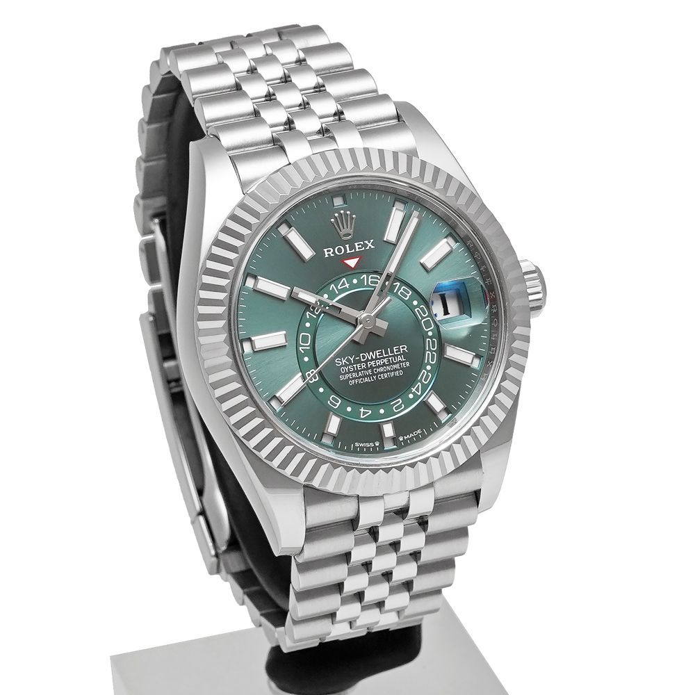 箱・2024年保証書付き ROLEX スカイドゥエラー ミントグリーン Ref.336934 中古品 メンズ 腕時計