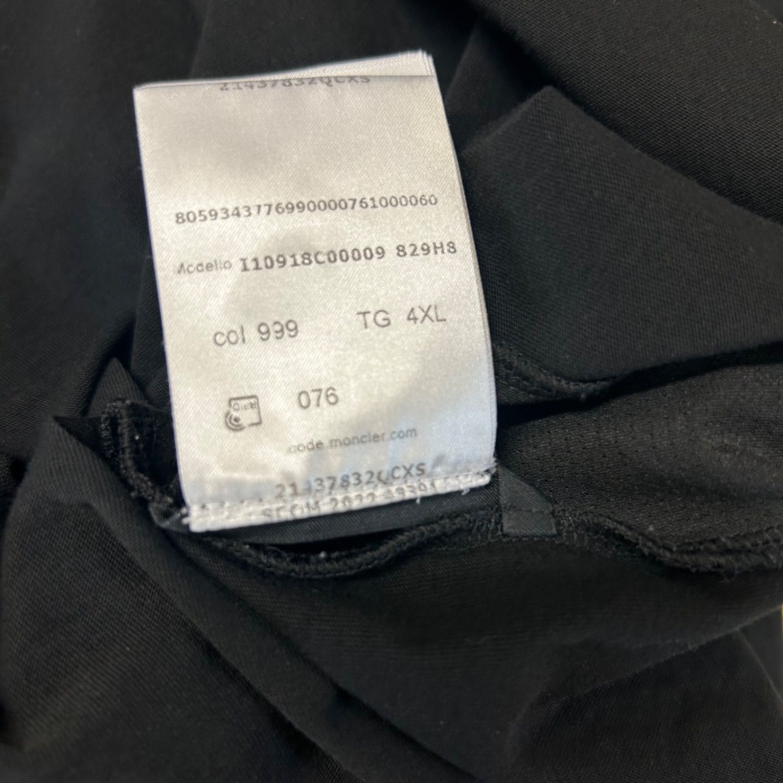 希少サイズ4XL】【極美品】 MONCLER モンクレールラバーワッペン半袖T 