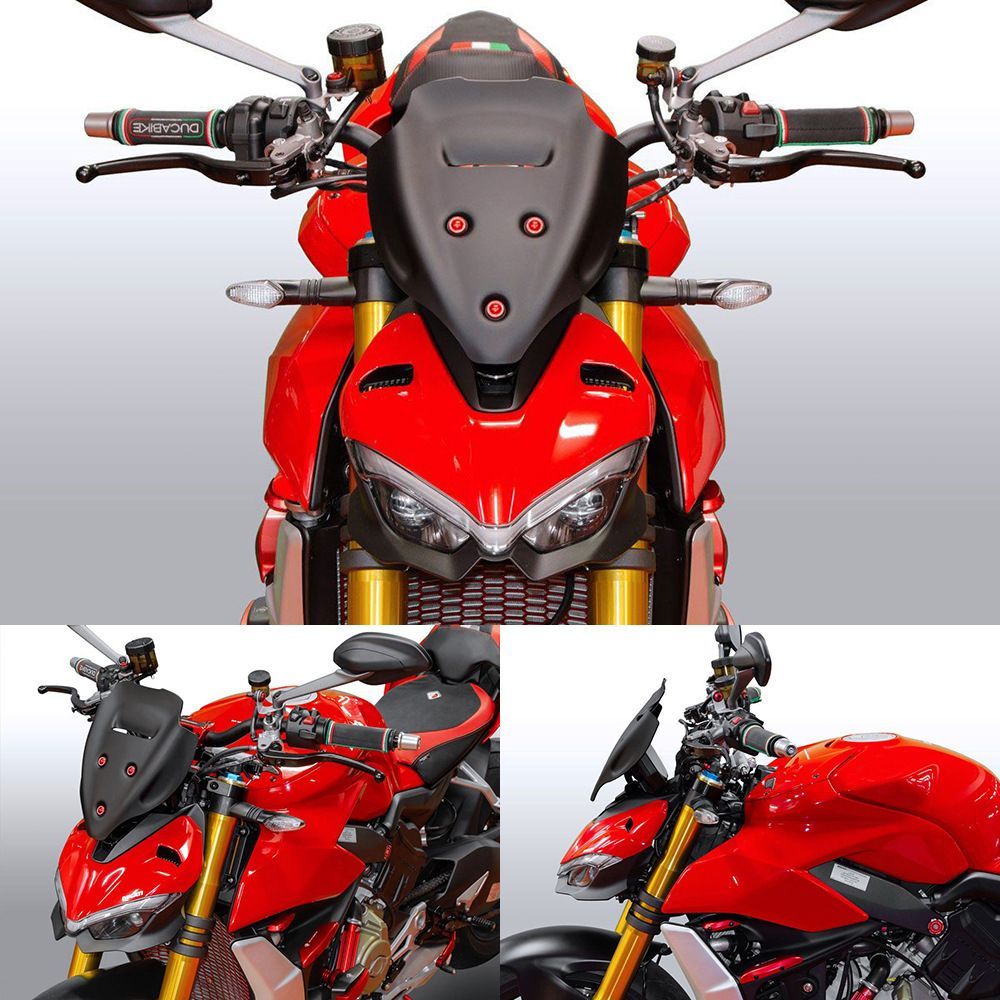 【送料無料】ドゥカティ(Ducati) ストリートファイターV4/V4S (Streetfighter V4/V4S) 2020-23専用 フロントウインドスクリーン(風防/カウルマットブラック 防風・耐衝撃・メーター保護 ドレスアップ効果抜群 ツーリング快適 【送料無料】ドゥカティ(Ducati) ストリートファイターV4/V4S (Streetfighter V4/V4S) 2020-23専用 フロントウインドスクリーン(風防/カウルマットブラック 防風・耐衝撃・メーター保護 ドレスアップ効果抜群 ツーリング快適