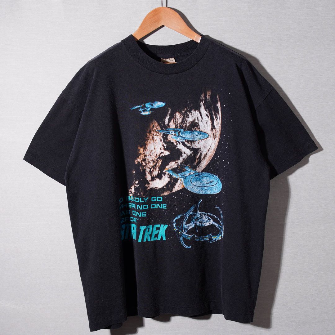 90sスタートレックSTAR TREKムービー当時物ヴィンテージTシャツ激レア 90s USA製 スタートレック Star Trek Tシャツ XL ブラック 1993年製