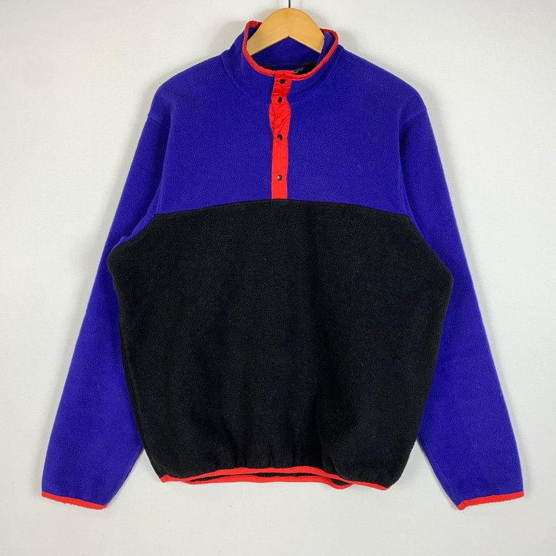 【現状渡し品】 patagonia パタゴニア 80-90's SYNCHILLA SNAP-T TWO-TONE VINTAGE シンチラ スナップT ツートンカラー ライトアウター フリースジャケット 【144-260524-ko-12-tei】