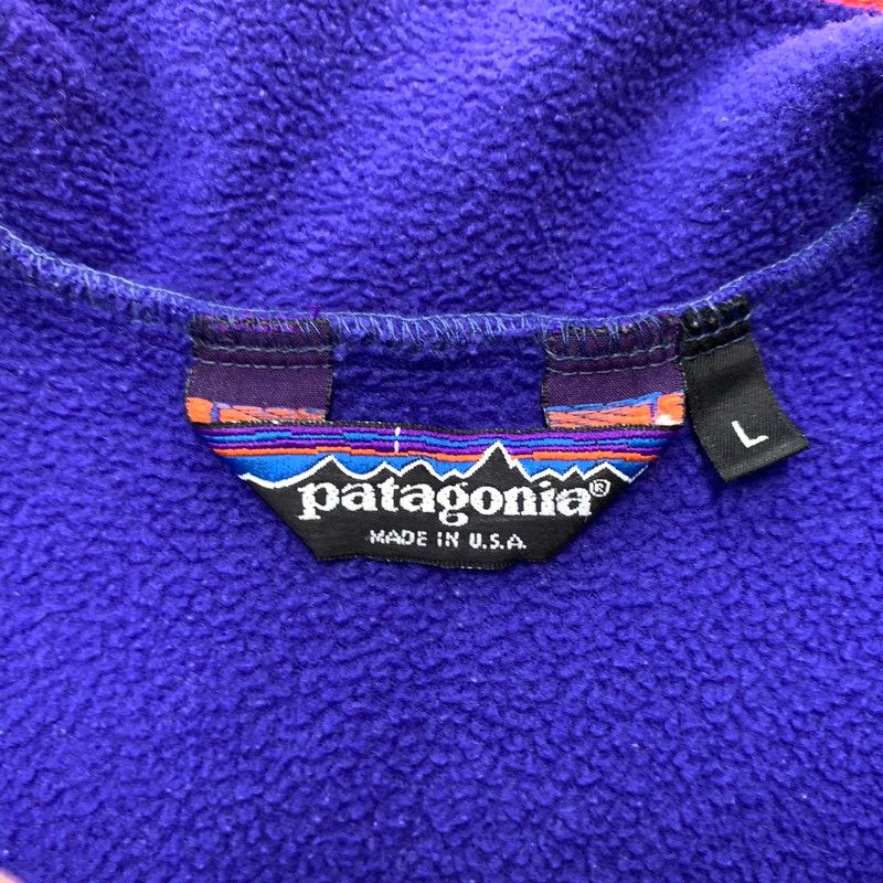 【現状渡し品】 patagonia パタゴニア 80-90's SYNCHILLA SNAP-T TWO-TONE VINTAGE シンチラ スナップT ツートンカラー ライトアウター フリースジャケット 【144-260524-ko-12-tei】