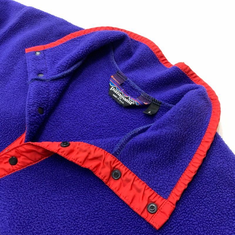 【現状渡し品】 patagonia パタゴニア 80-90's SYNCHILLA SNAP-T TWO-TONE VINTAGE シンチラ スナップT ツートンカラー ライトアウター フリースジャケット 【144-260524-ko-12-tei】