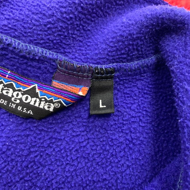 【現状渡し品】 patagonia パタゴニア 80-90's SYNCHILLA SNAP-T TWO-TONE VINTAGE シンチラ スナップT ツートンカラー ライトアウター フリースジャケット 【144-260524-ko-12-tei】