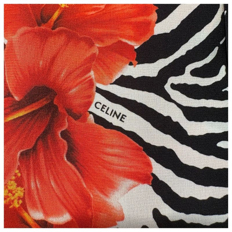 【極美品】CELINE　セリーヌ　ゼブラ　ハワイアンシャツ