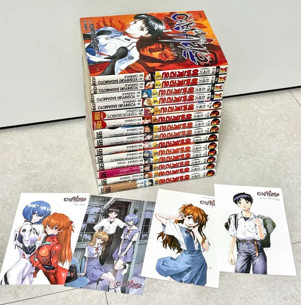 旧バージョン+初回版 特典 はがき) エヴァンゲリオン 漫画 1 14 完結 出品