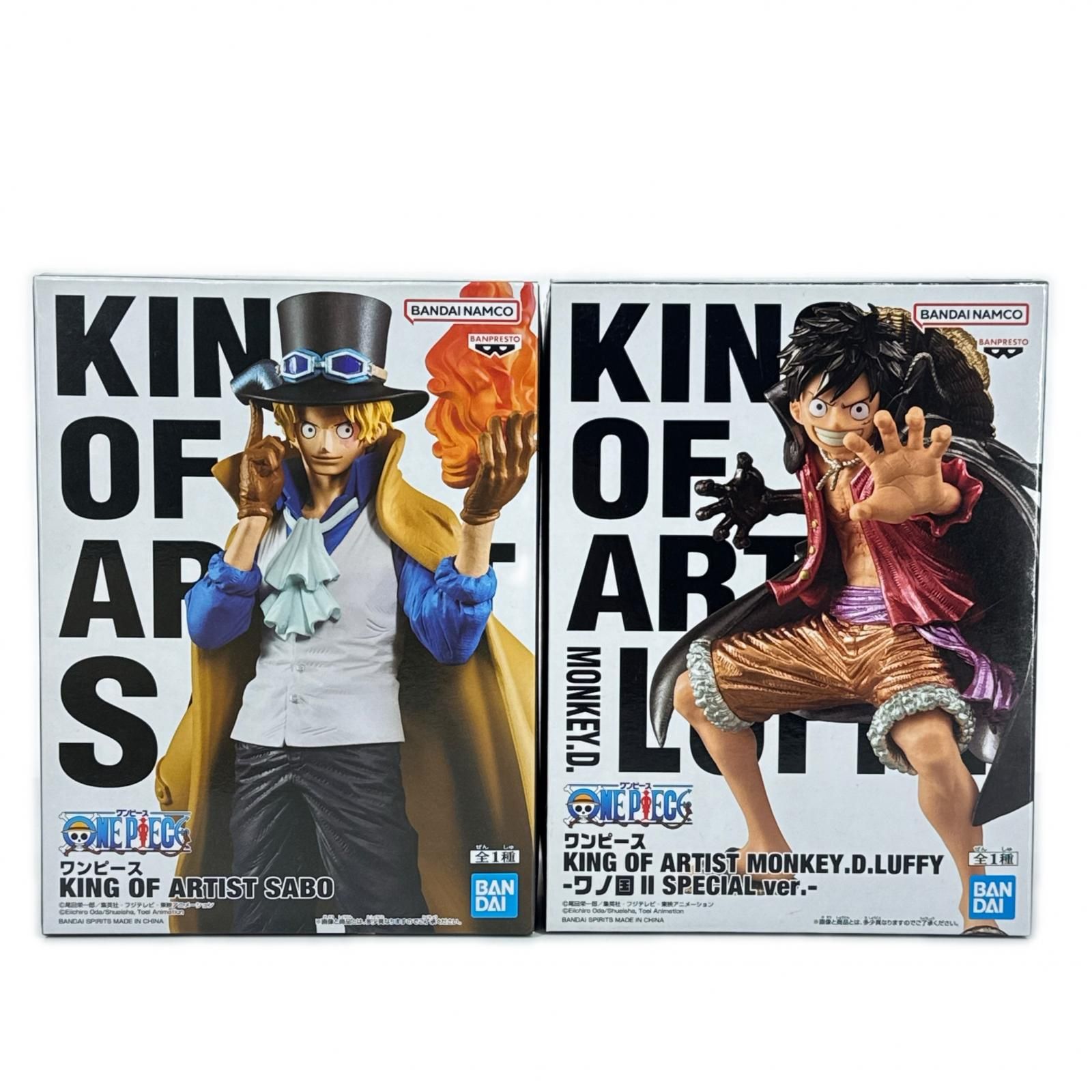 未使用 BANPRESTO 2点 まとめ売り KING OF ARTIST ワンピース モンキー 