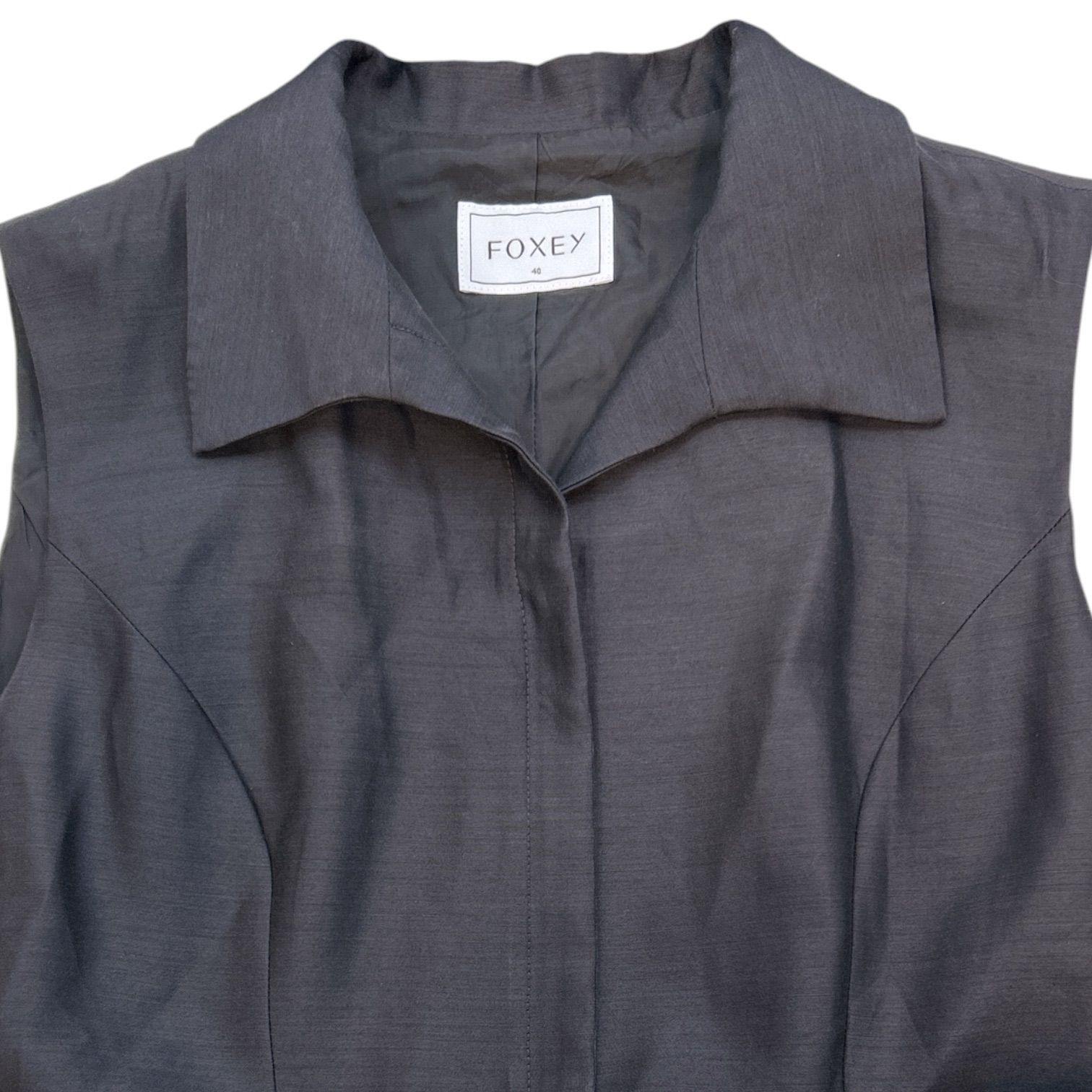 FOXEY フォクシー シルクウールノースリーブワンピース ロング