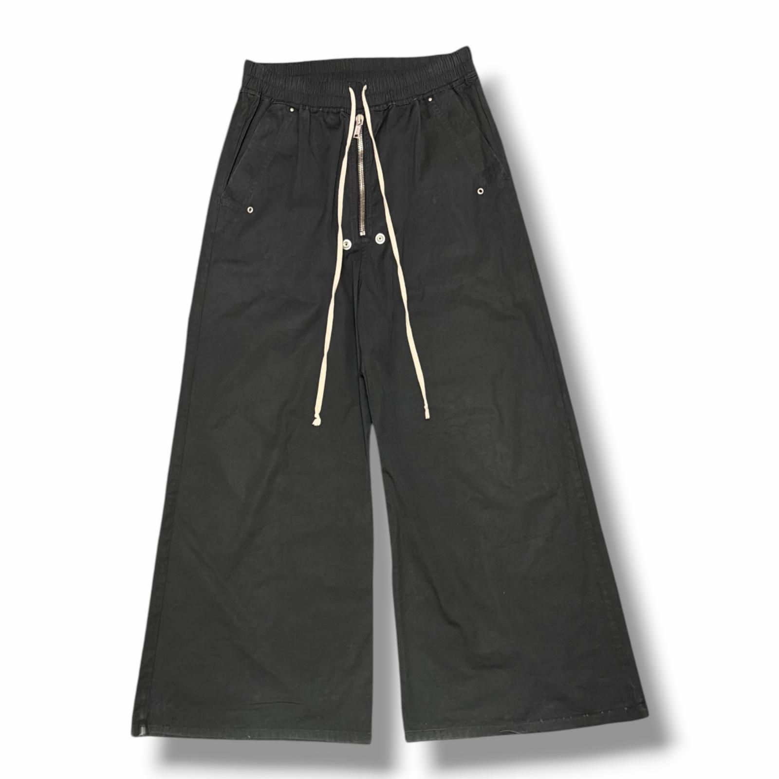 参考上代146300円 Rick Owens 256SS WIDE BELA PANTS ワイドベラパンツ イージパンツ リックオウエンス RU01E5366-TE ブラック 50 （15794M）