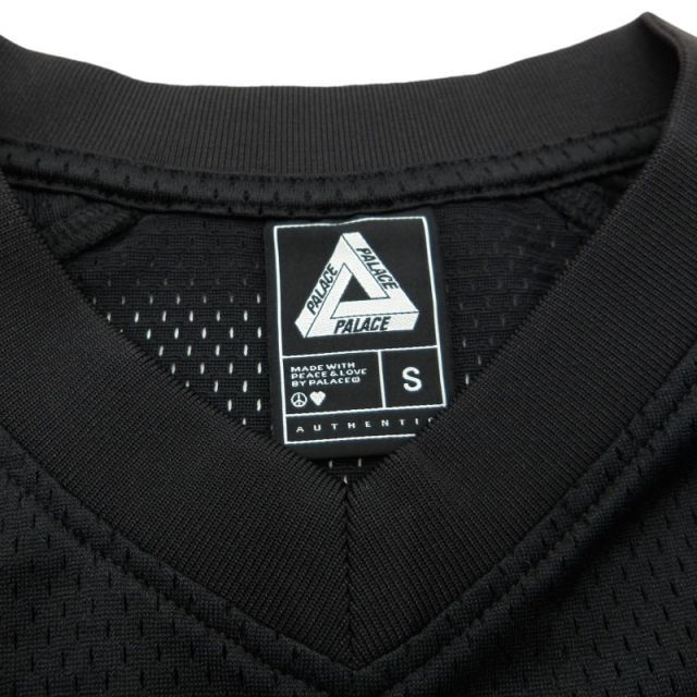 PALACE 26ss SATIN THE PARK MESH JERSEY BLACK サイズS P30ES221 パレス サティン ザ パーク メッシュ ジャージー トップス 大名店