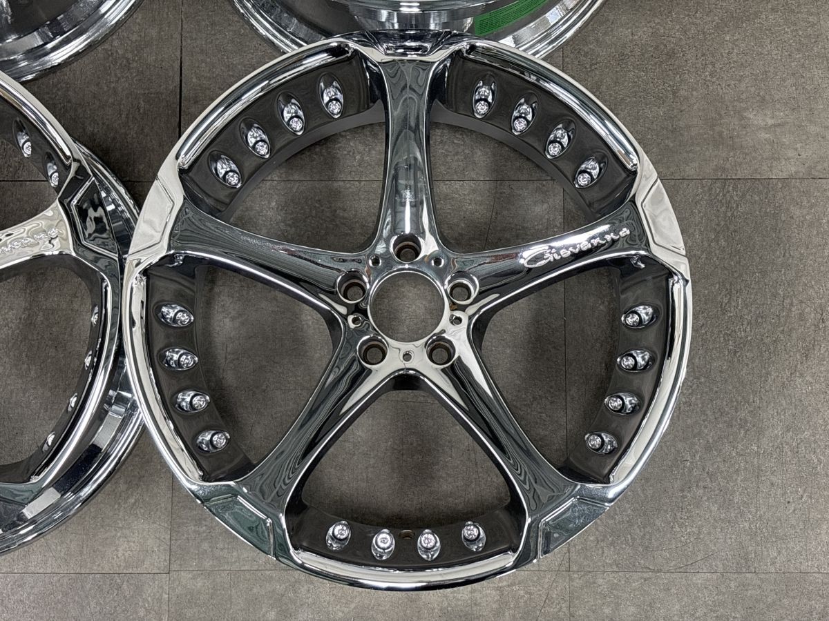 【美品】ジオバンナ ダラー 5V 20in 8.5J +38 10.0J +42 PCD114.3 4本セット クラウン セルシオ マークX アルファード GS IS スカイライン