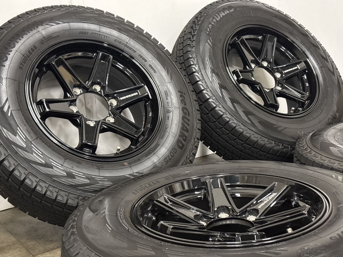 美品】WEDS KEELER 16in 7J +26 PCD139.7 ヨコハマ アイスガード G075