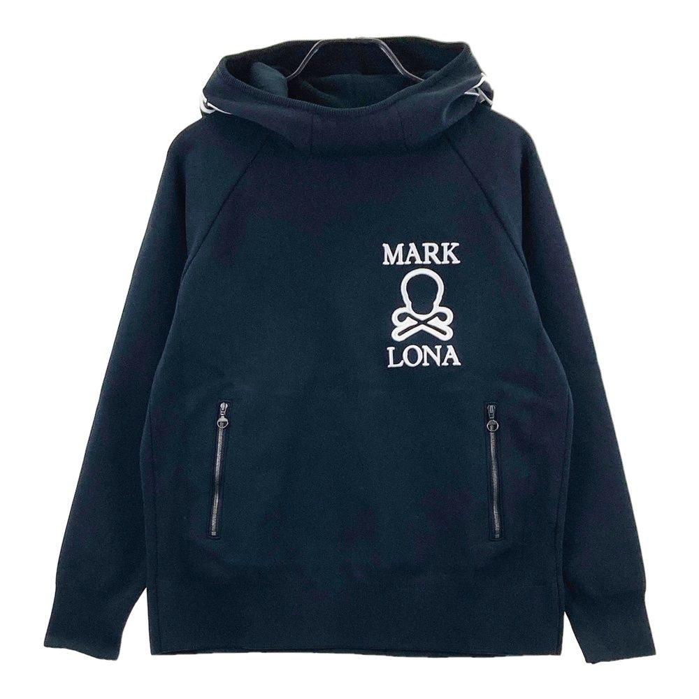 サイズ：46 MARK&LONA マークアンドロナ 2024年モデル 長袖ニットパーカー プルオーバー ブラック系 [240101691065] ゴルフウェア メンズ ストスト