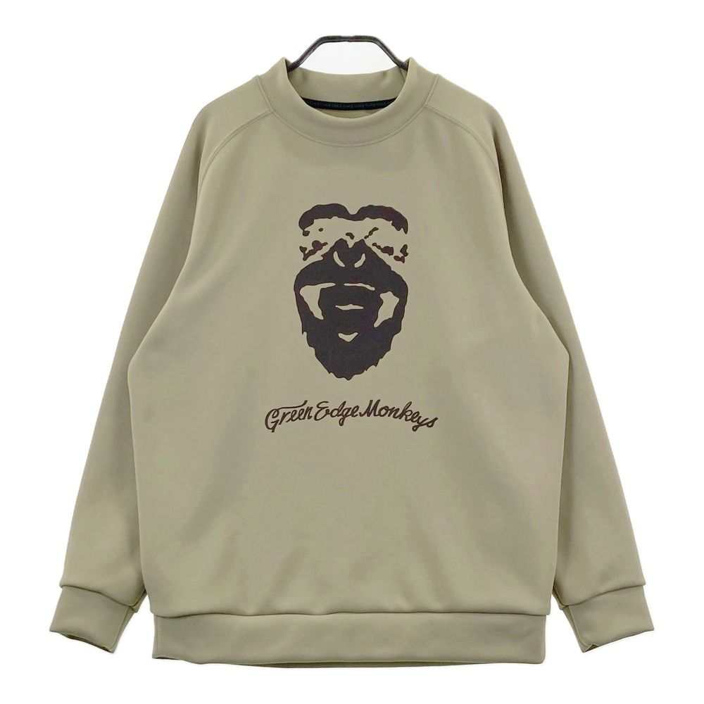 サイズ：L GREEN EDGE MONKEYS(AW) 2025年モデル モックネック スウェットトレーナー カーキ系 [240101696491] ゴルフウェア メンズ ストスト