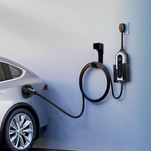 ev充電器ホルダー 電気自動車 EV充電ケーブル 収納 EV 充電器ホルダー EV充電器 ケーブルホルダー EVコードホルダー EV充電器ホルダー EV充電ケーブルフック EV充電器用雨除け収納 PHEV 電気自動車 屋外用 防水 EV充電用 3e2c24dc