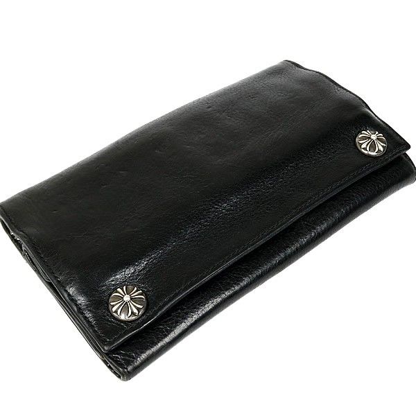 クロムハーツ　長財布 CHROME HEARTS 銀座店 クロムハーツ クロスボタン ロングウォレット 長