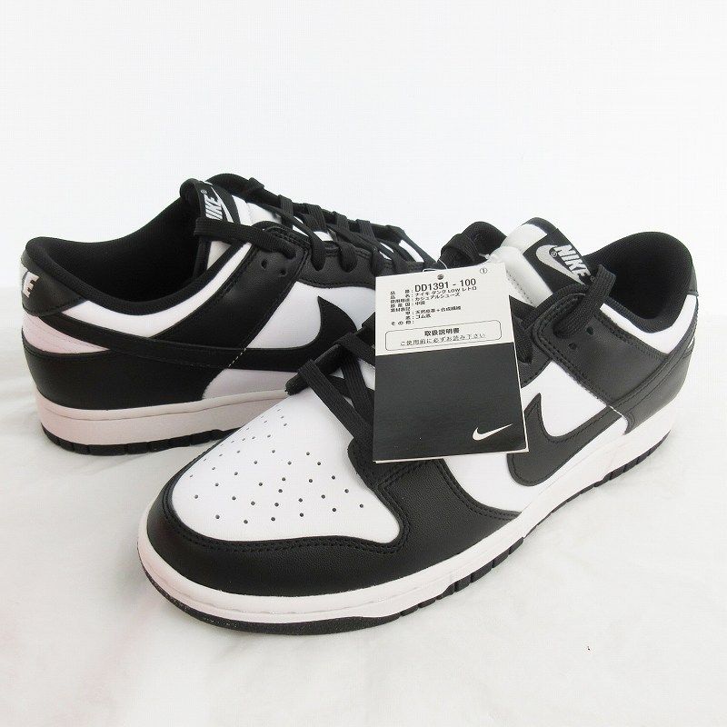 ナイキ NIKE US10 28cm DUNK LOW RETRO PANDA ダンク ロー パンダ DD1391-100 スニーカー ブラック ホワイト 黒 白 靴