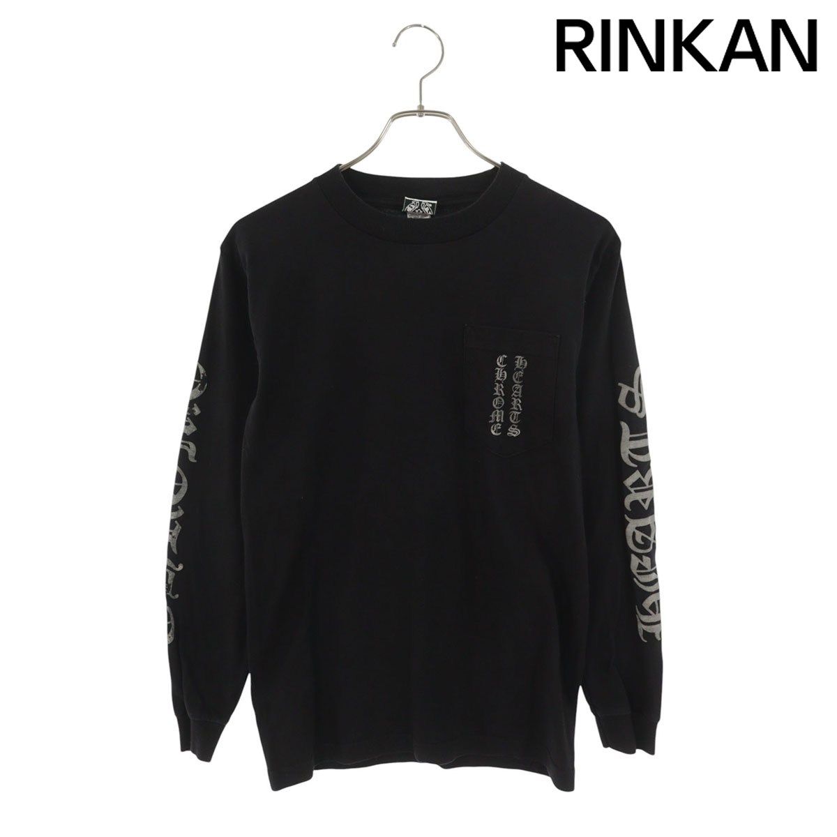 クロムハーツ CH L/S /3 オールドバックスクロールラベルプリント長袖カットソー メンズ S