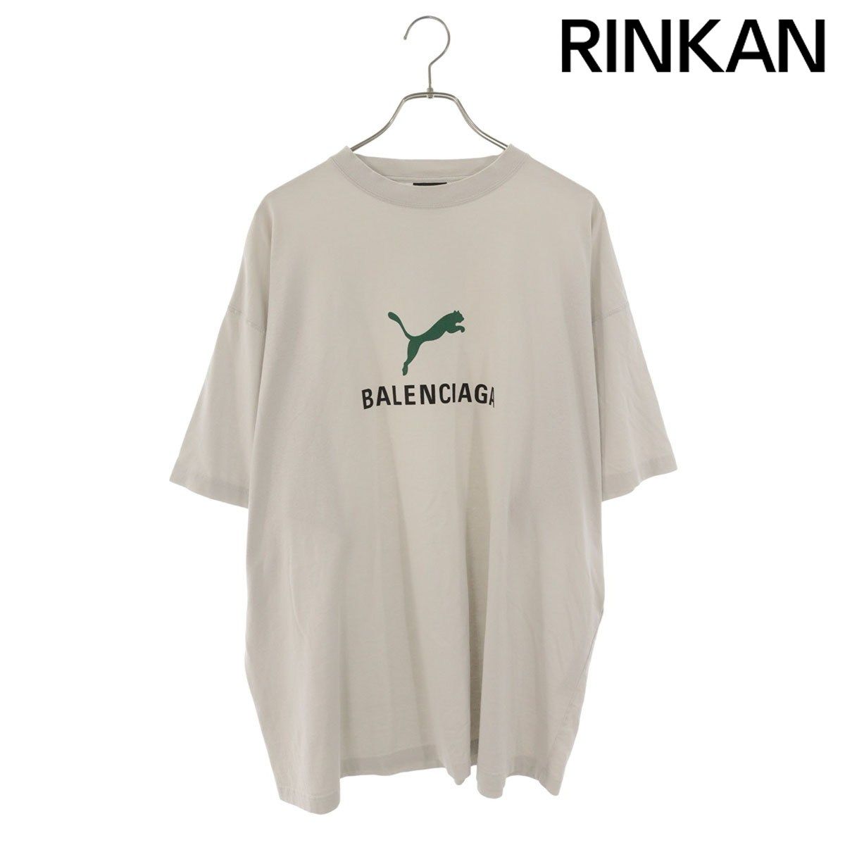 バレンシアガ 831305 TTVA6 ダブルネームプリントTシャツ メンズ 3