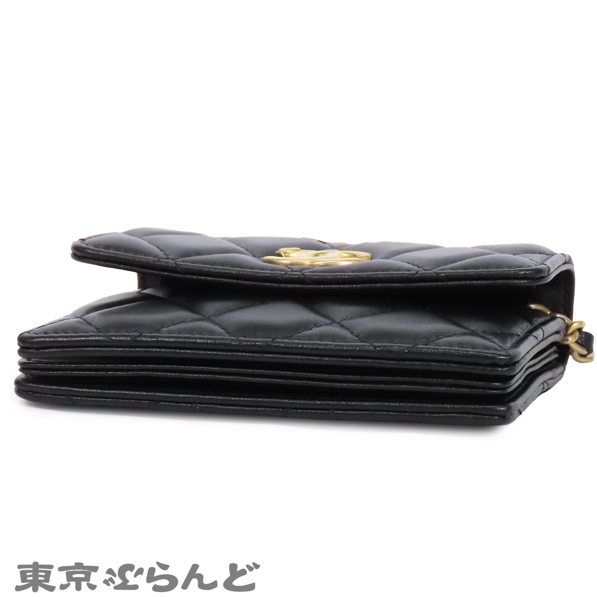 シャネル CHANEL チェーンウォレット AP2274 ブラック 黒 ゴールド金具 