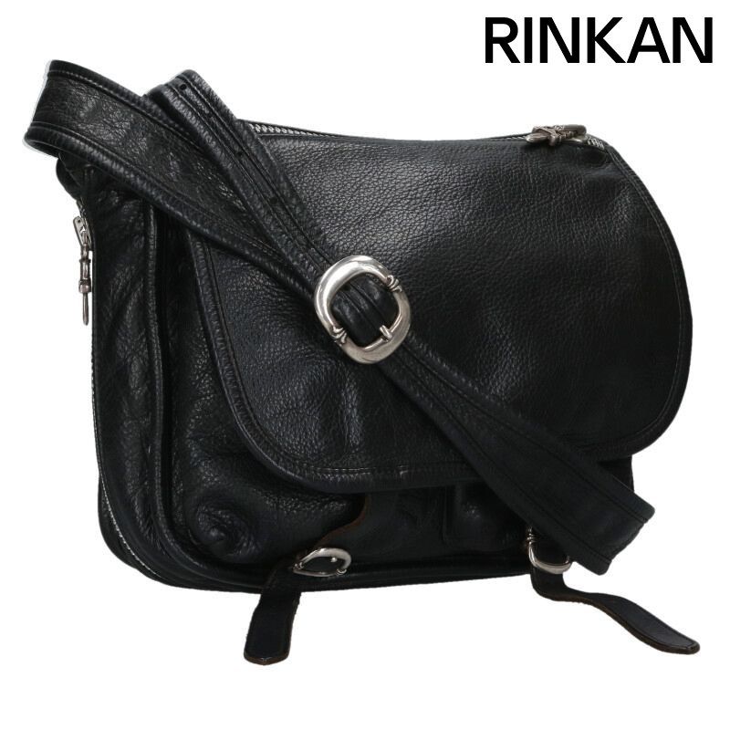 クロムハーツ SHOULDER BAG-TINY ガンスリンガーストラップレザーショルダーバッグ メンズ