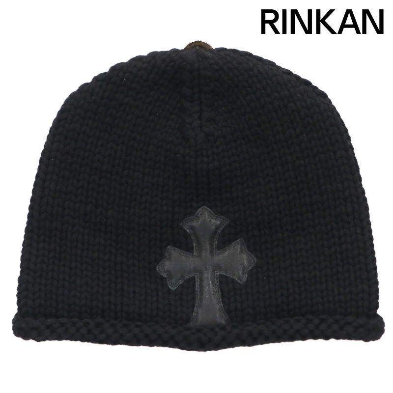 クロムハーツ BEANIE CASH クロスパッチ付きカシミアビーニー帽子 メンズ