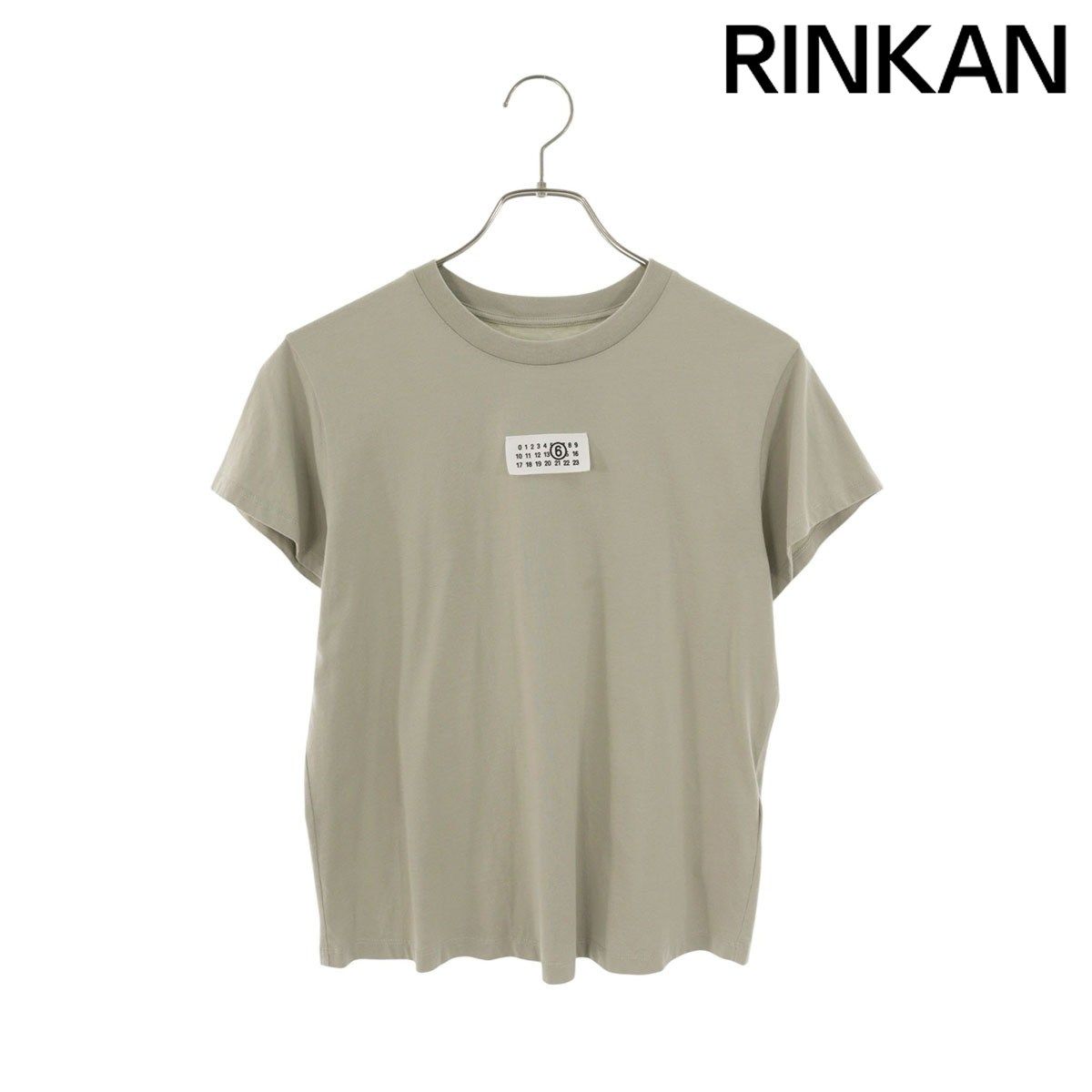 エムエムシックス 24AW S52GC0326 ロゴタグ付きTシャツ レディース S