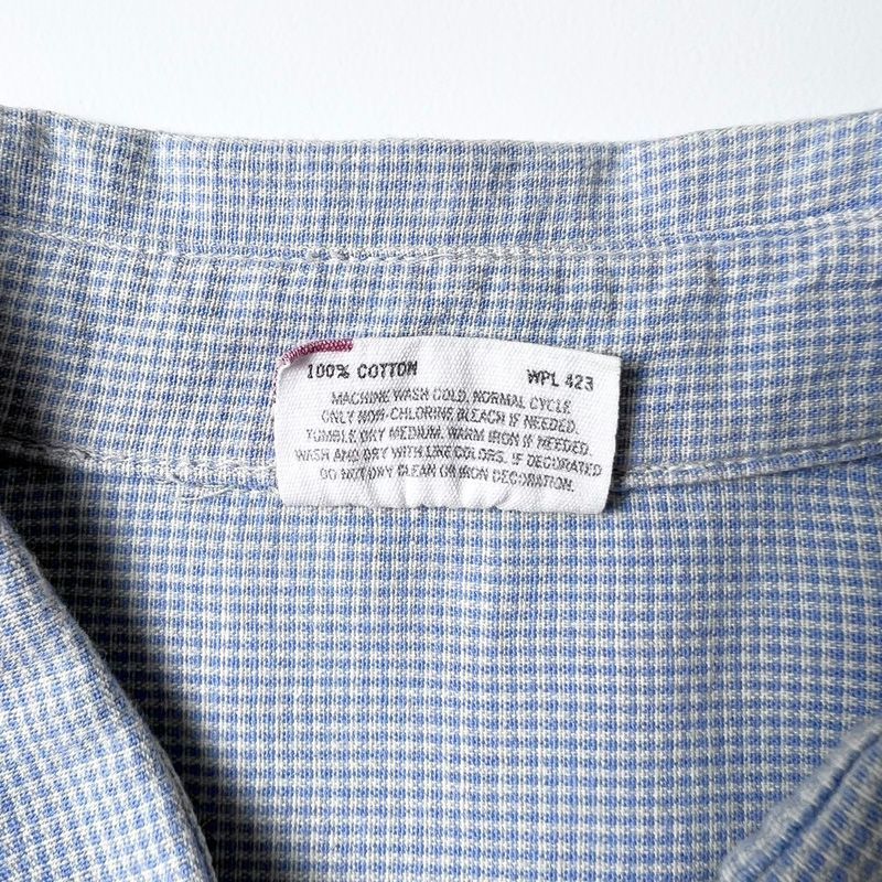 00s Levis RED TAB ピンチェック コットン 半袖 シャツ L / 00年代
