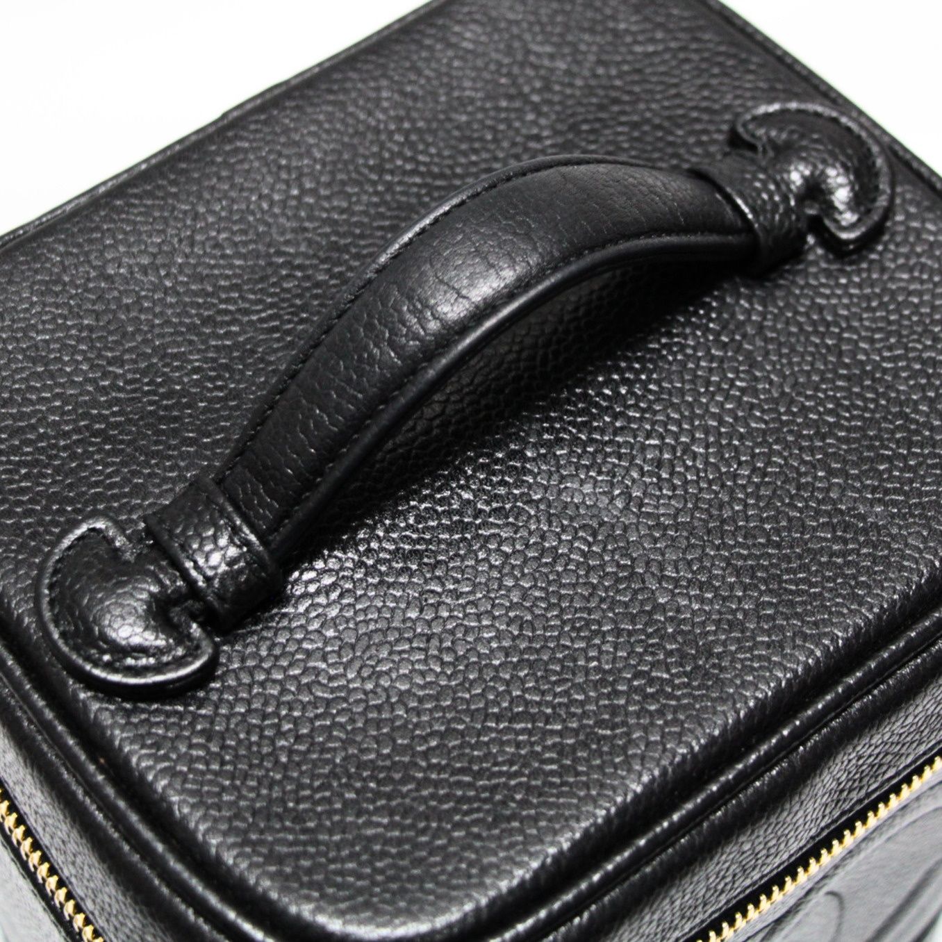 CHANEL バニティバッグ シャネル CHANEL バニティバッグ ハンドバッグ キャビアスキン 黒 G