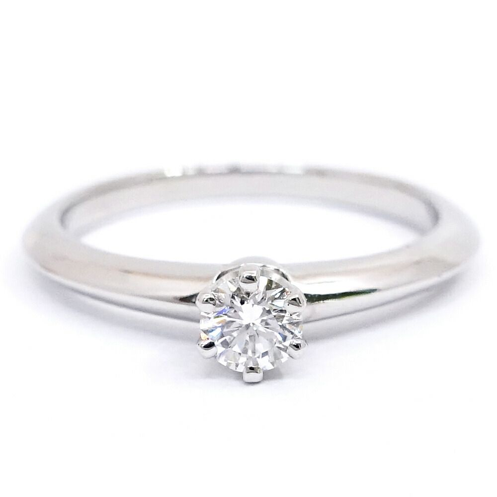 【栄】ティファニー Pt950 クラシックソリティア ダイヤモンド リング 指輪 0.20ct ジュエリー 一粒 レディース