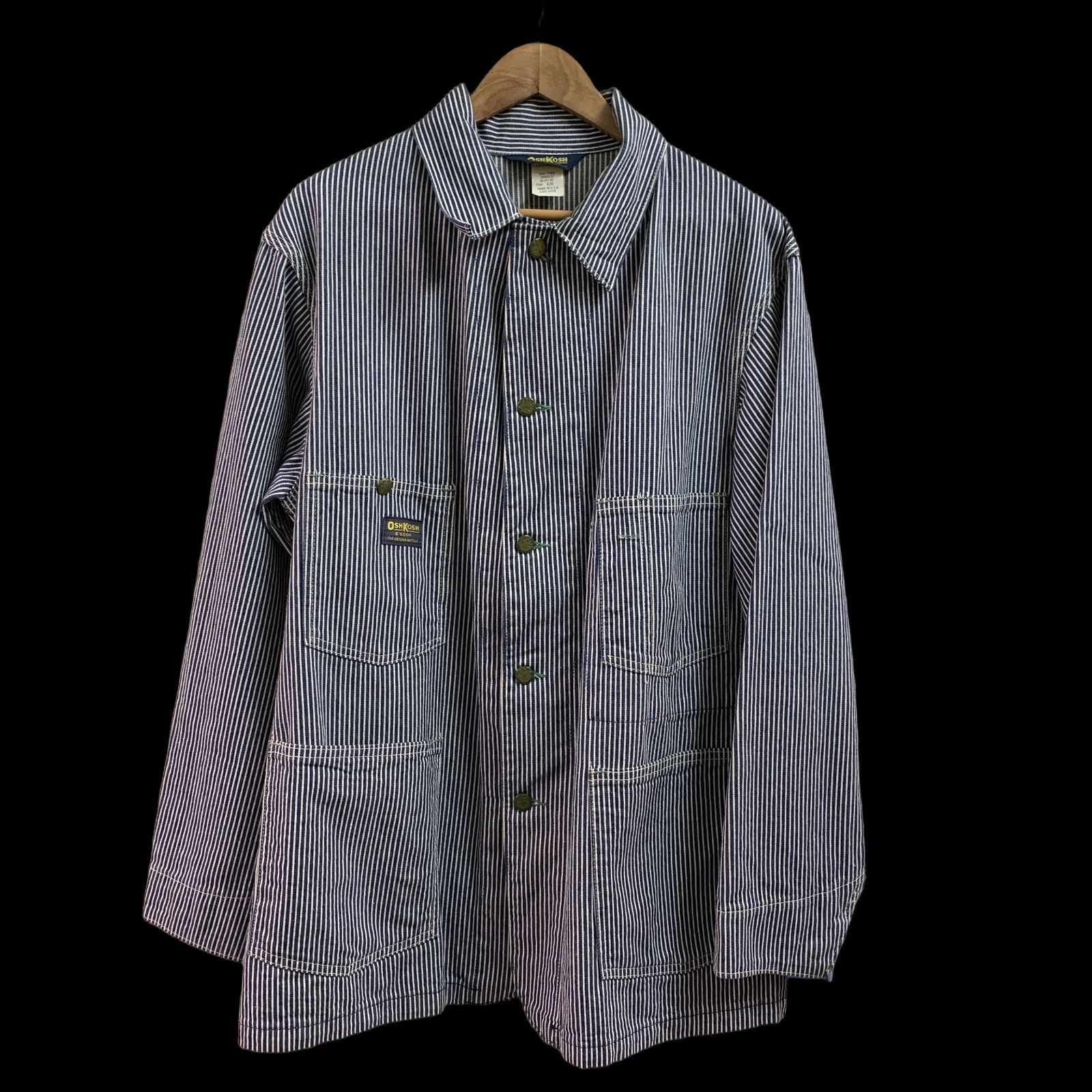 80s Osh Kosh オシュコシュ ヒッコリーカバーオール 80s Osh Kosh オシュコシュ ヒッコリーカバーオール オシュコシュ