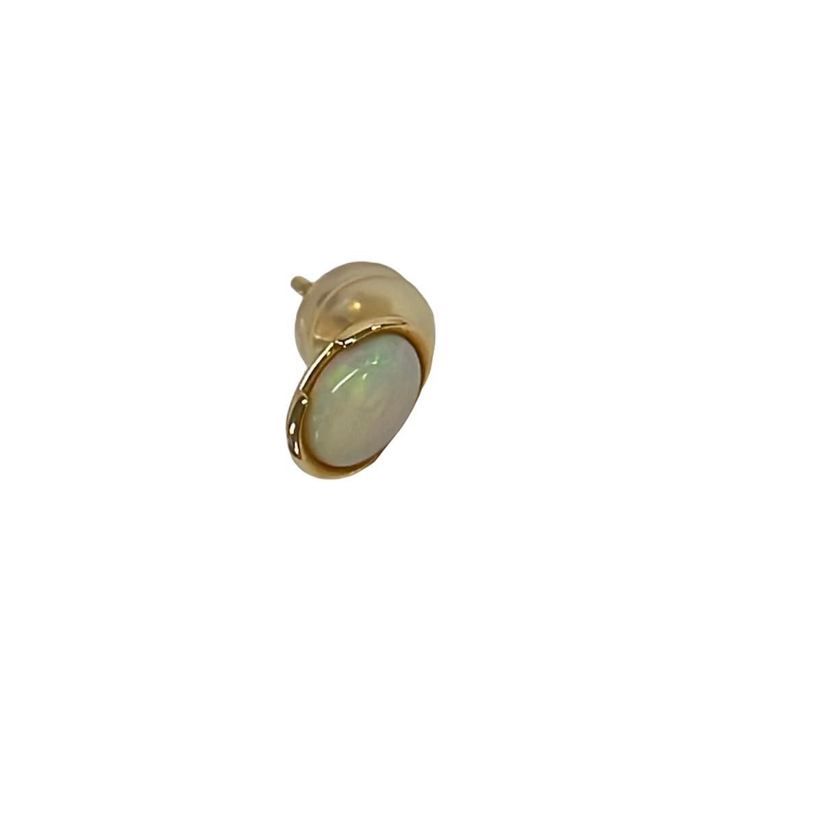 STAR JEWELRY(スタージュエリー) ピアス美品 - K10YG×白 ピアス（片側）
