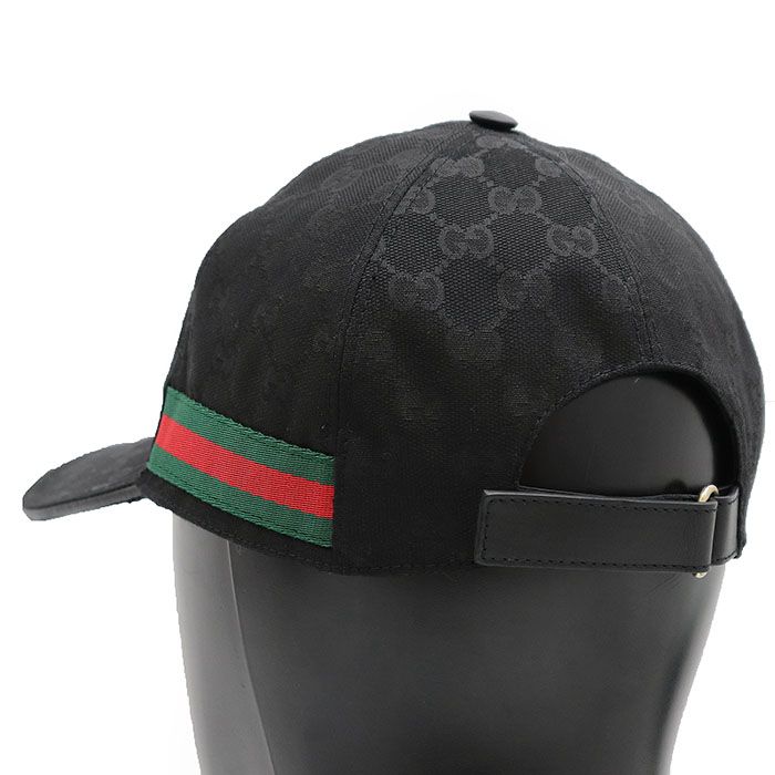 グッチ　GUCCI ハット　シェリーライン　レザー　ブラック　黒　メンズ SALE【美品】GUCCI グッチ 帽子 サイズ L 59cm メンズ レディース ユニ