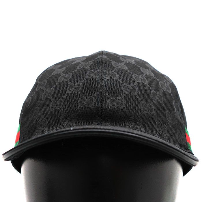 美品 GUCCI キャップ 帽子 ブラック Lサイズ59cm SALE【美品】GUCCI グッチ 帽子 サイズ L 59cm メンズ レディース ユニ