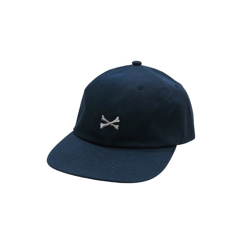 WTAPS ダブルタップス 22AW T-6L 03/CAP/COTTON.TWILL.X1.0 222HCDT-HT15 ロークラウンタイプ 6パネル キャップ コットン ツイル ネイビー クロスボーン 帽子 サイズ00(FREE) Mayk