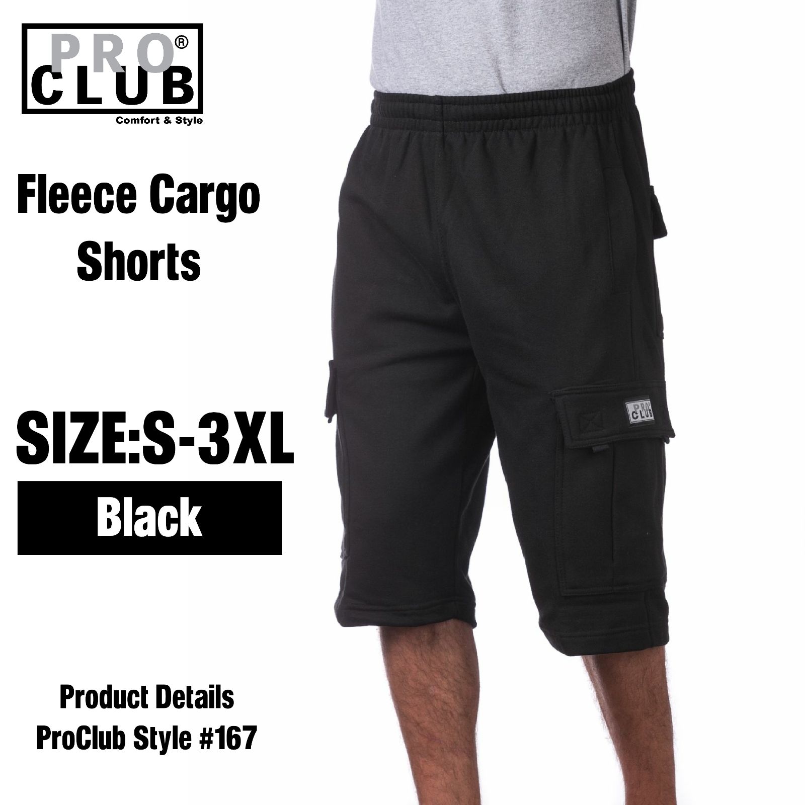 新品] PRO CLUB / プロクラブ Fleece Cargo Shorts スウェット カーゴ