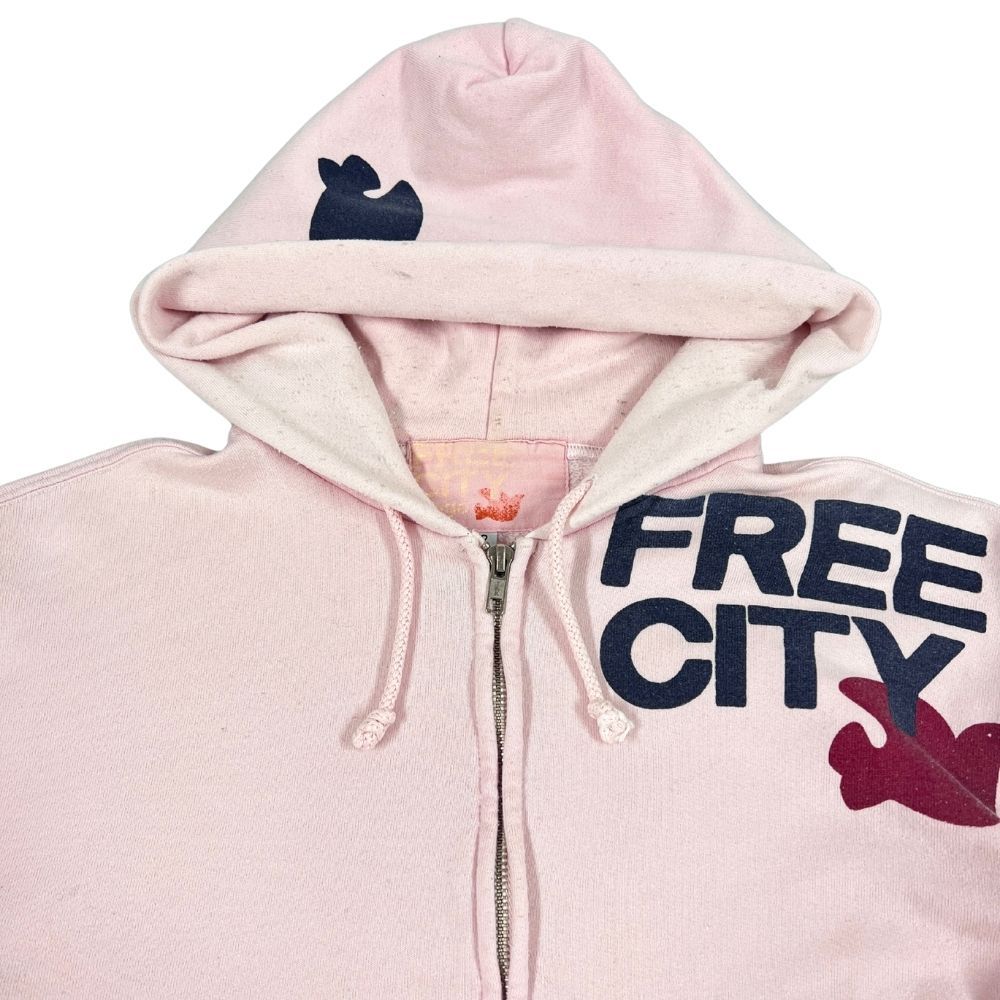 FREECITY フリーシティ ジップスウェットパーカー ピンク サイズ2 正規