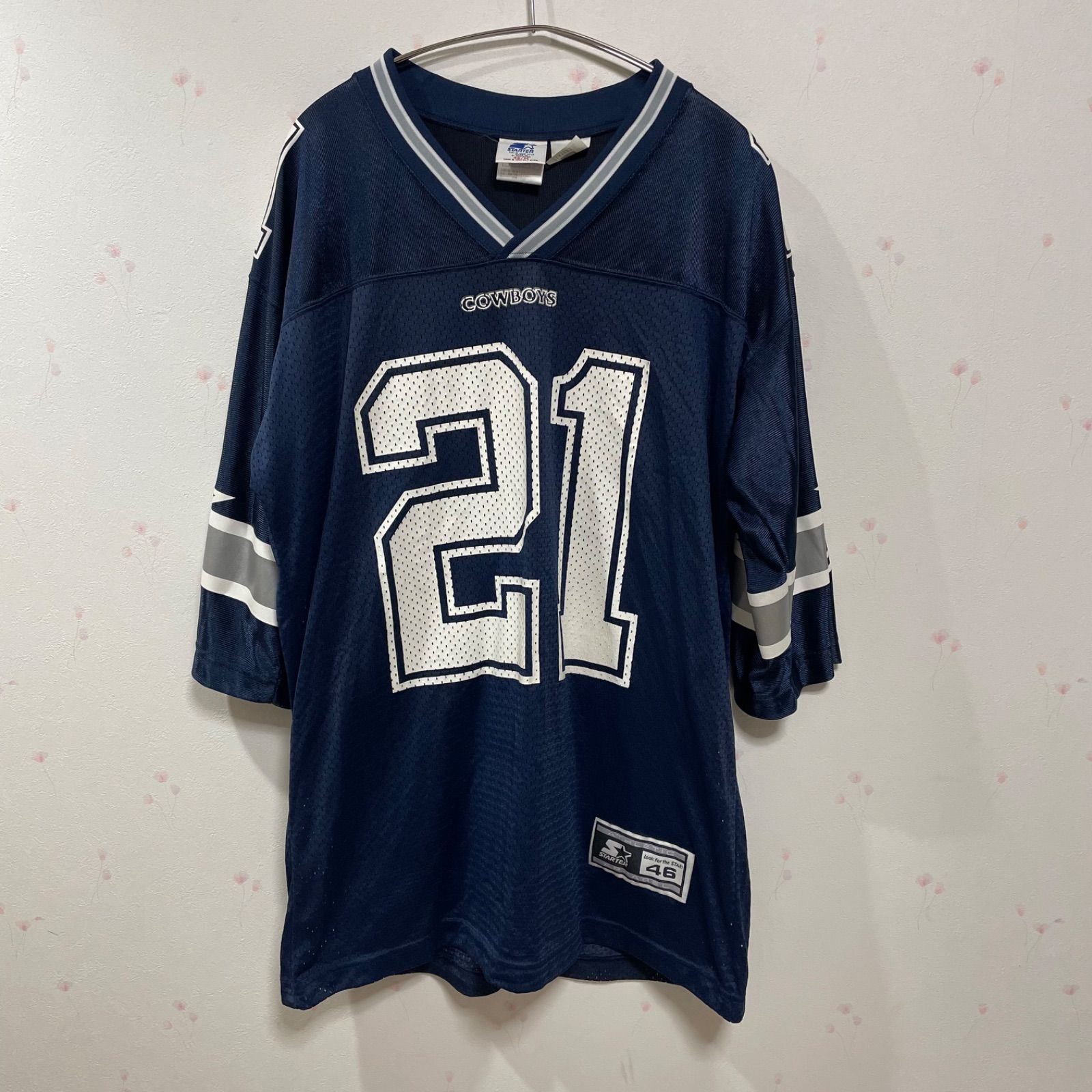 STARTER NFL COWBOYS SANDERS 21 ゲームシャツ 46 ネイビー