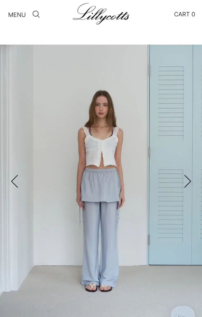 リリーコーツ tabi skirt pants スカイブルー s 新品