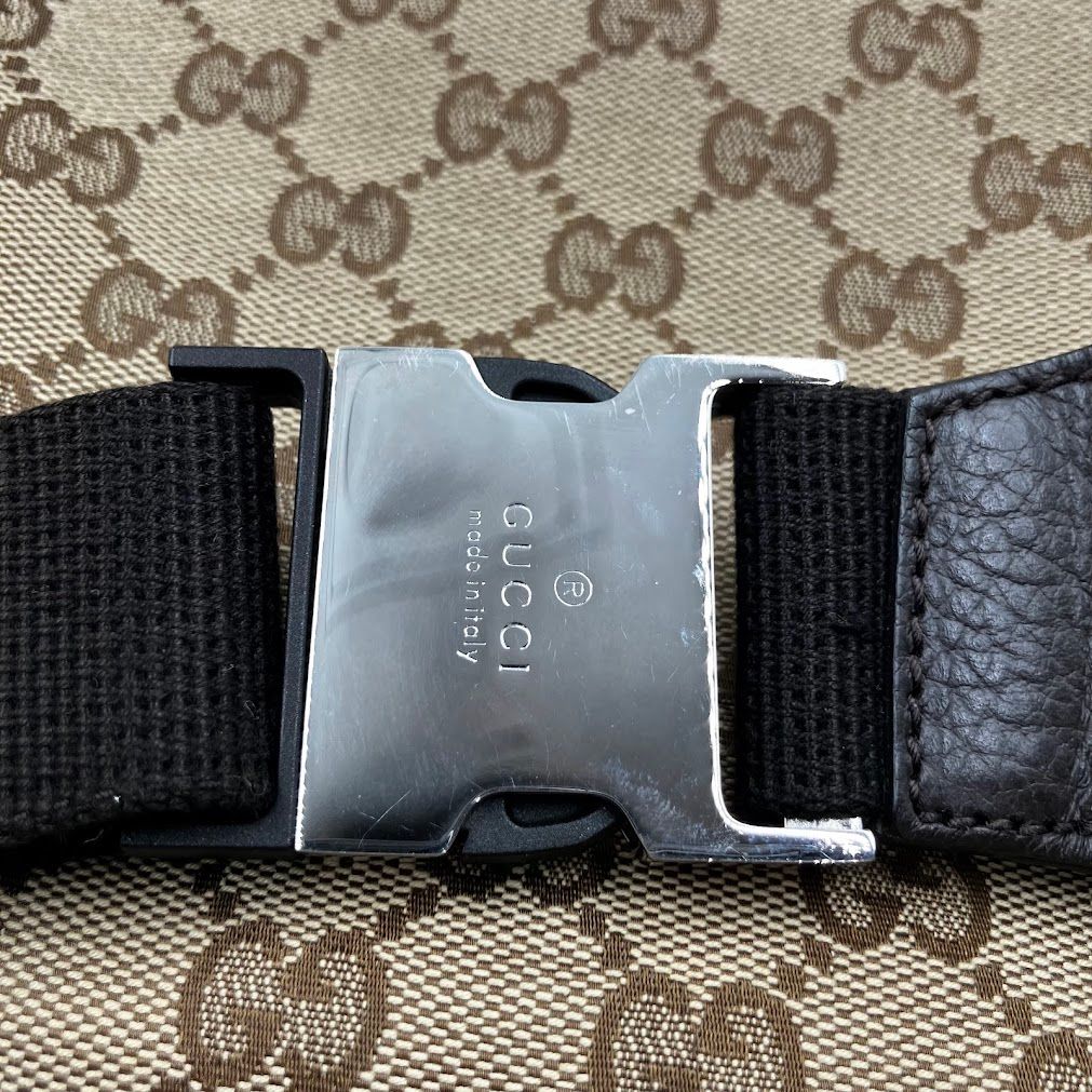 GUCCI キャンバス ボディバッグ　保存袋付き GUCCI ボディバッグ 449174 GGキャンバス ウエストバッグ - メルカリ