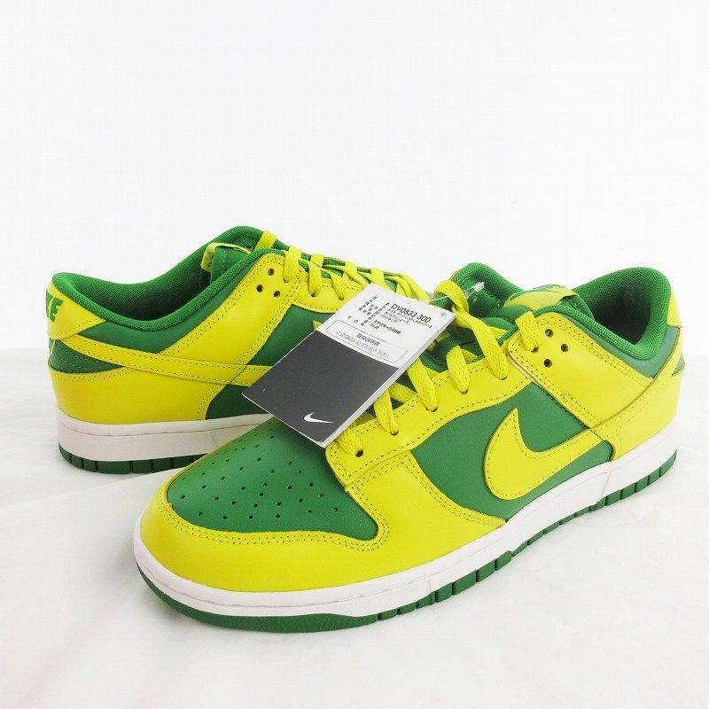 ナイキ NIKE US10 28cm Dunk Low Reverse Brazil ダンク ロー リバース ブラジル DV0833-300 スニーカー イエロー グリーン 靴