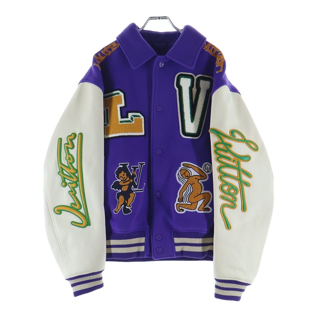Louis Vuitton マルチパッチミックスレザーバーシティジャケット LOUIS VUITTON (ルイヴィトン) 22AW マルチパッチミックス レザー バー