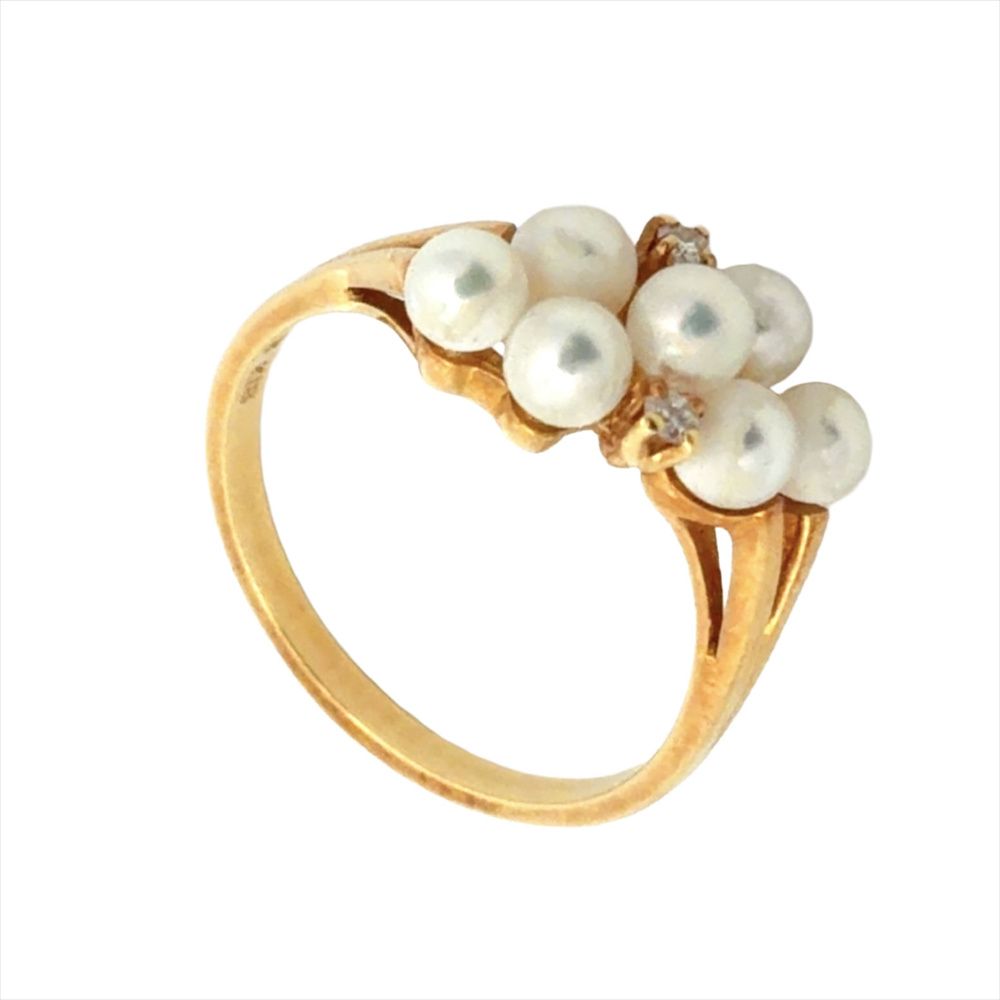 ミキモト MIKIMOTO ベビーパール リング 指輪 約11号 K18YG 2.9g 真珠 イエローゴールド レディース【中古】 58,080円