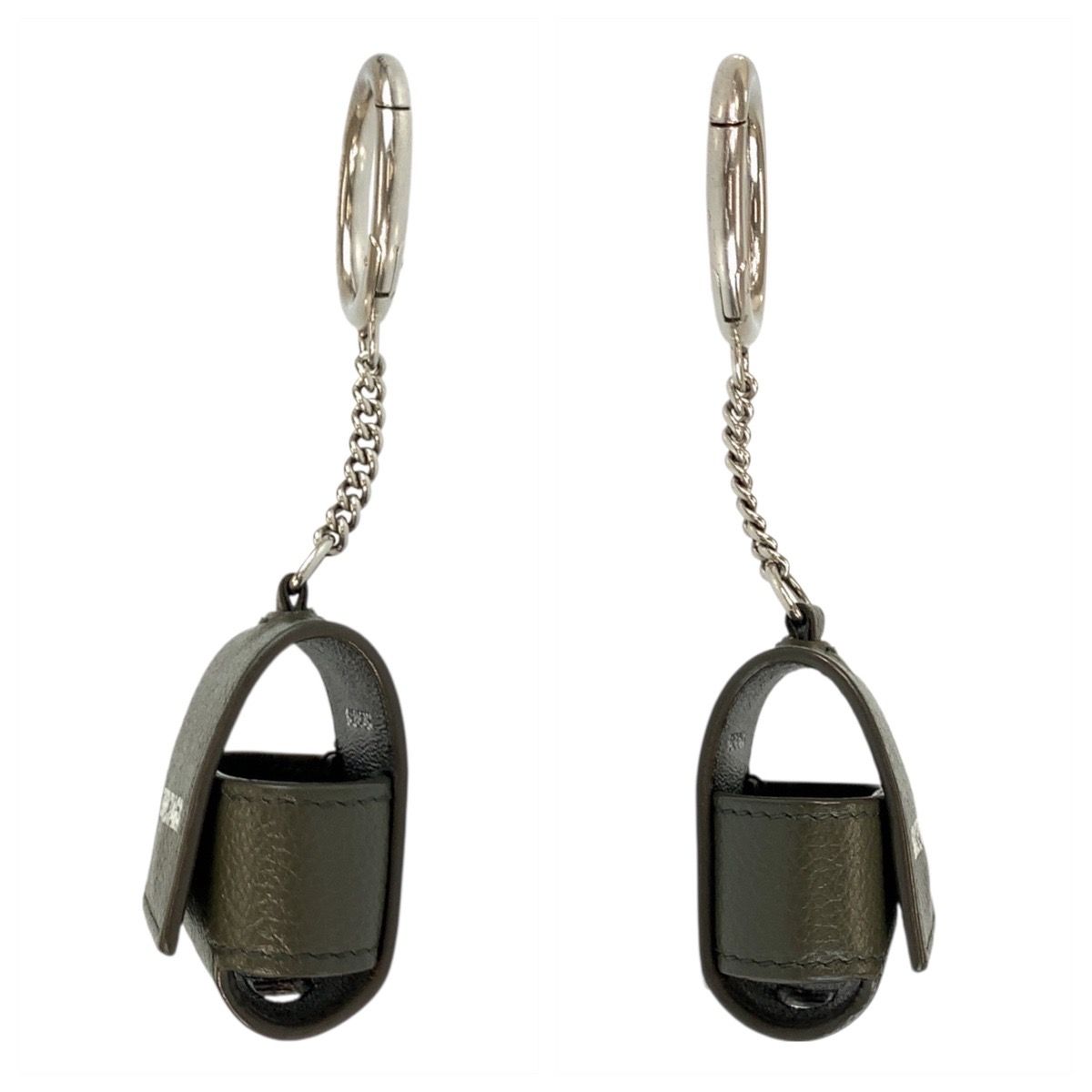 BALENCIAGA バレンシアガ Cash グレー ブラウン シルバー金具 レザー