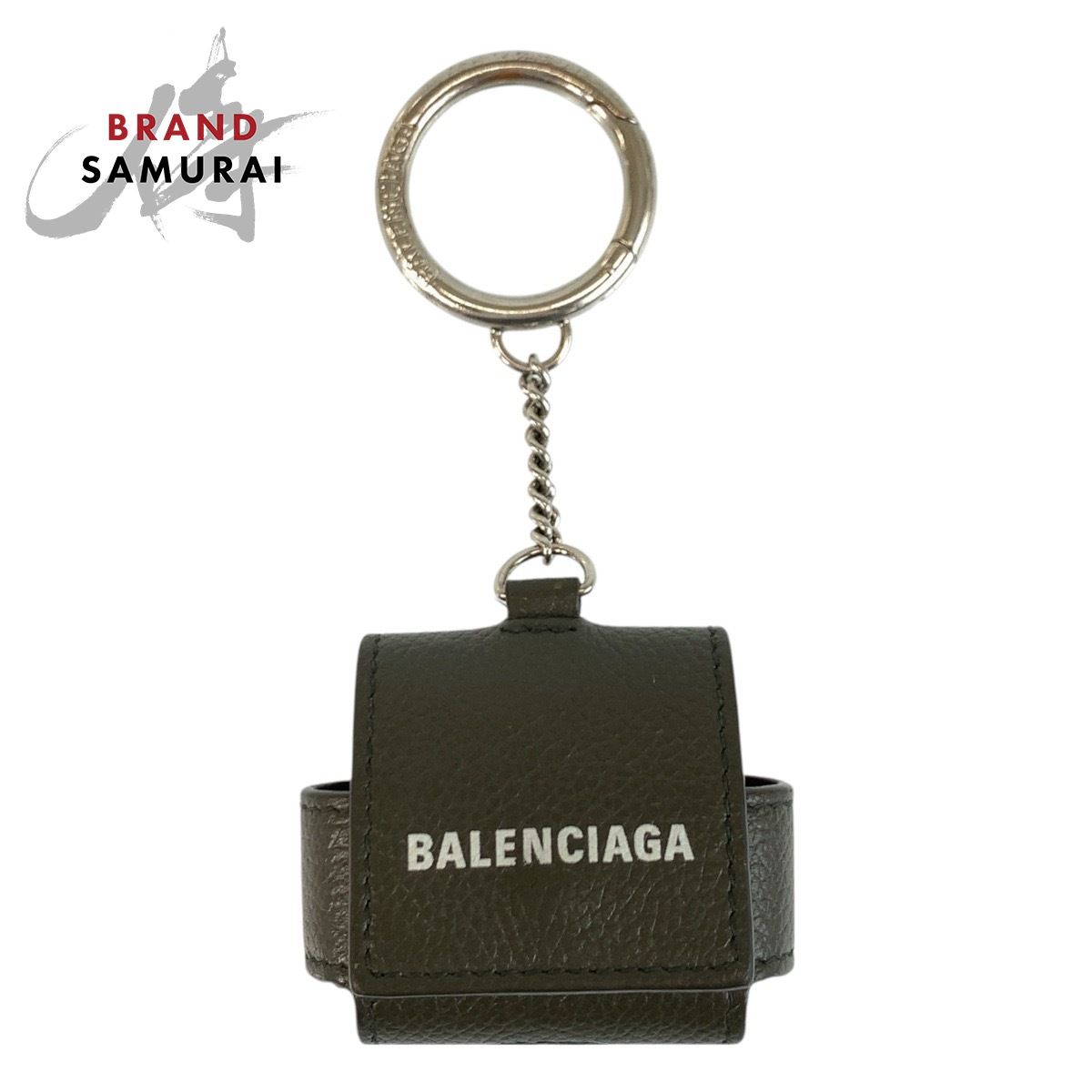 BALENCIAGA バレンシアガ Cash グレー ブラウン シルバー金具 レザー