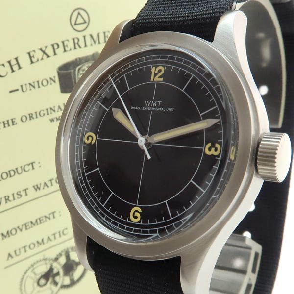 限定/wmt watches/B53-1A Custom WMT Watches B53-1A Custom Black Sector by MWM クォーツ SS ナイロン