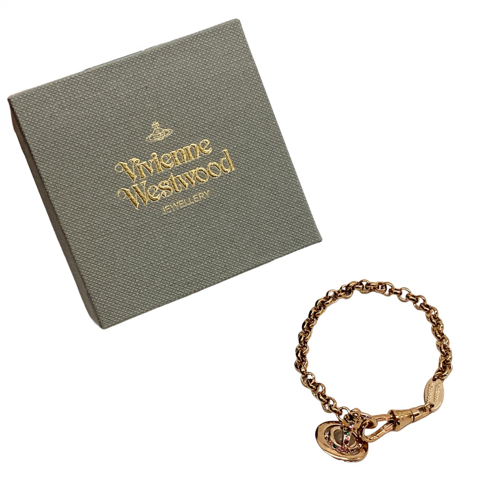 Vivienne Westwood ブレスレット タイニー オーブ ピンクゴールド ラインストーン ヴィヴィアン 中古 C11270611
