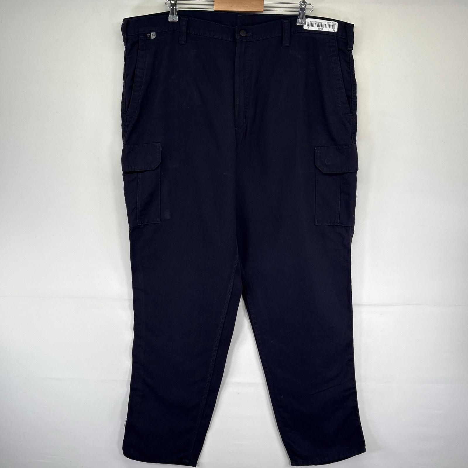 古着 カーハート Carhartt パンツ カーゴ ワンポイントロゴ 大きいサイズ ワーク W44 L34 ネイビー系 メンズ
